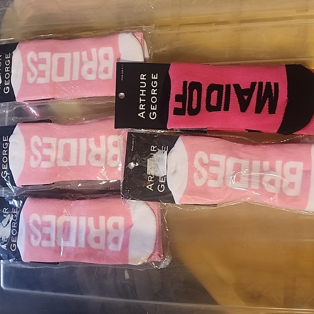 Arthur George Bridal Sock Pack Rob Kardashian 4 Brides Maid 1 Maid Of Honor NEW